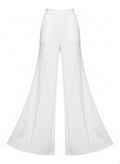 White Wide Leg Palazzo Pants