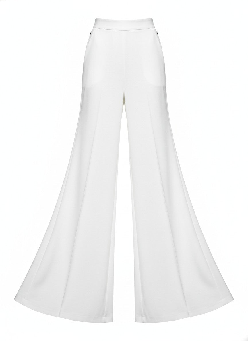 White Wide Leg Palazzo Pants