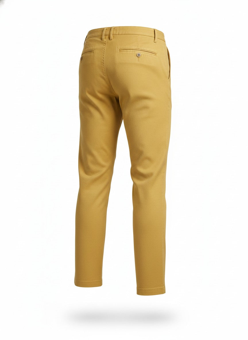 Yellow Straight Leg Cropped Pants