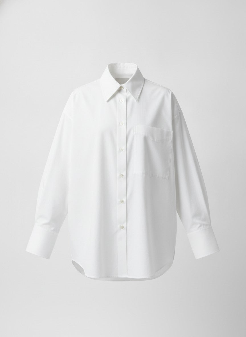 White Oversized Button Down Shirts